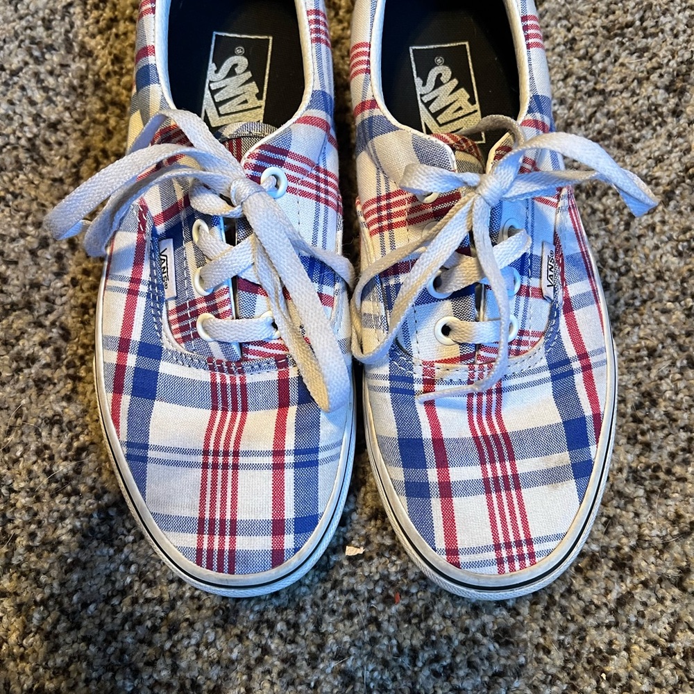 Vans Kids Sneakers - Red and Blue Plaid